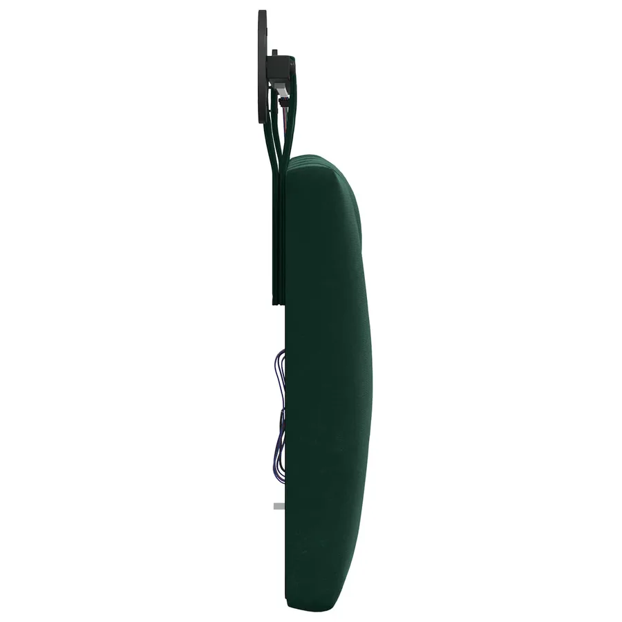 Tête de lit suspendue Avec lumière LED Vert foncé Velours - 7