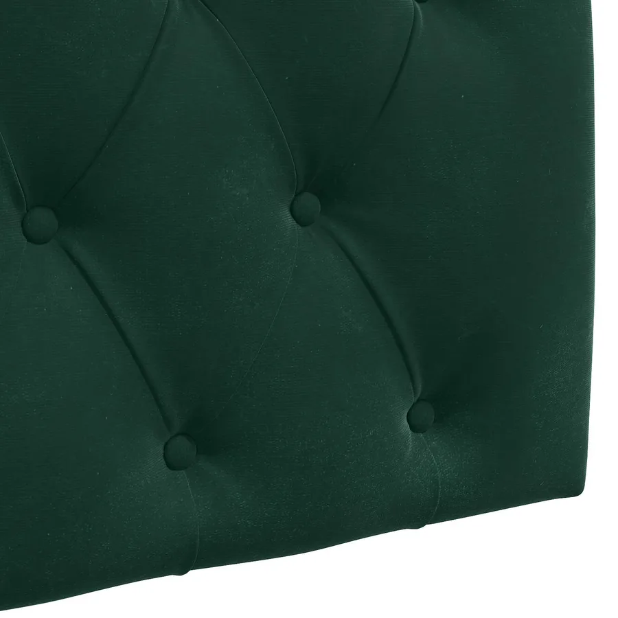 Tête de lit suspendue Avec lumière LED Vert foncé Velours - 9