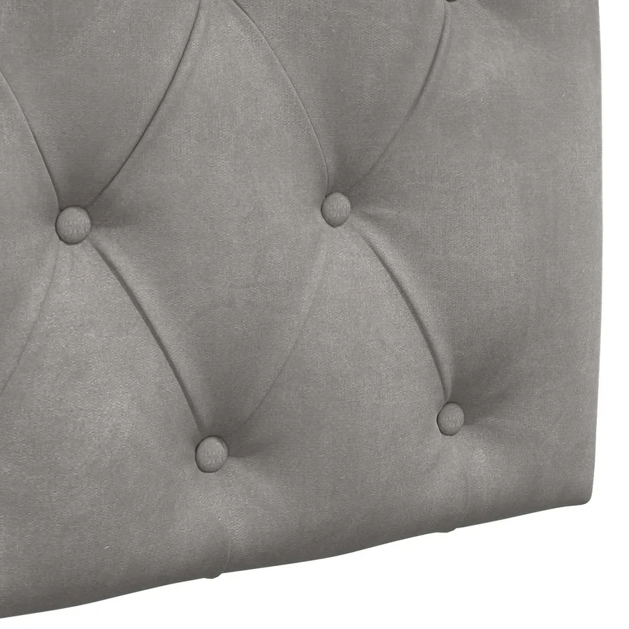 Tête de lit suspendue Avec lumière LED Gris clair Velours - 9