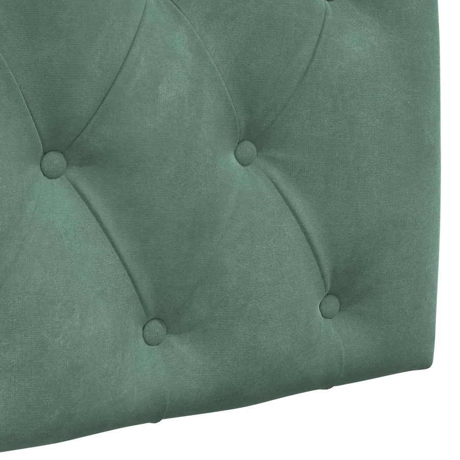 Tête de lit suspendue Avec lumière LED Vert Mer Velours - 9