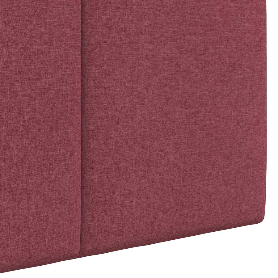 Tête de lit suspendue Avec lumière LED Bordeaux Tissu - 9