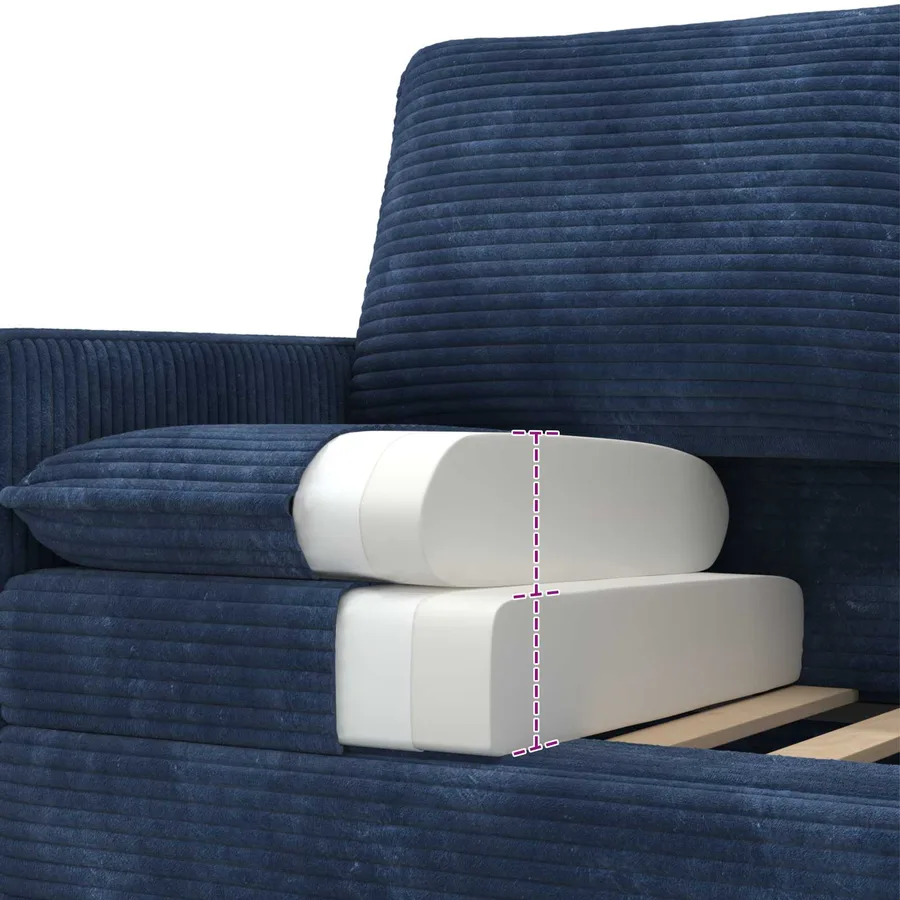 Canapé Bleu marine 126 x 81 x 87,5 cm Polyester - 7