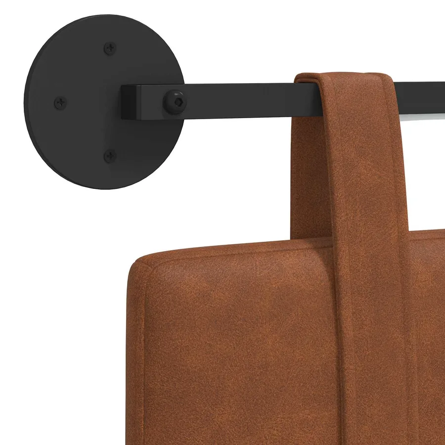 Tête de lit suspendue Avec lumière LED Marron PU antique - 10