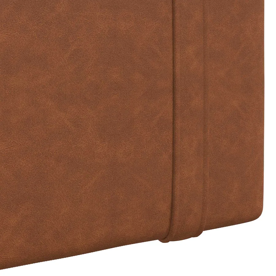 Tête de lit suspendue Avec lumière LED Marron PU antique - 9