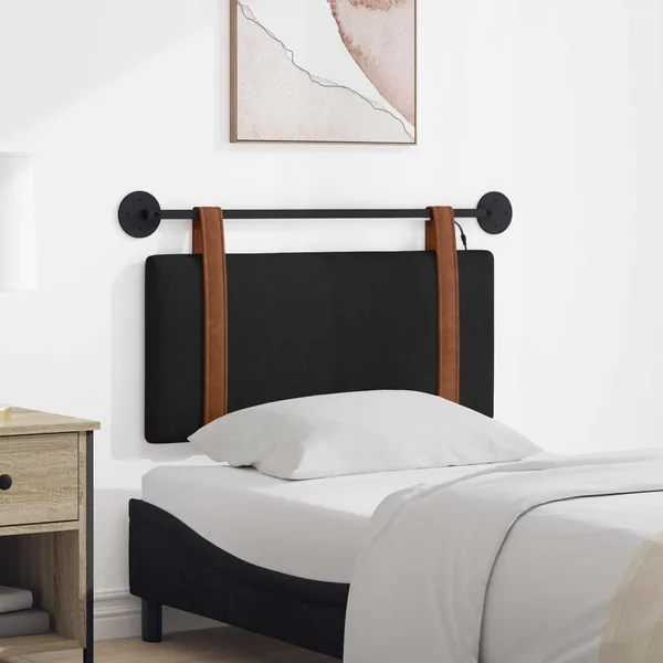Tête de lit suspendue Avec lumière LED Noir PU antique