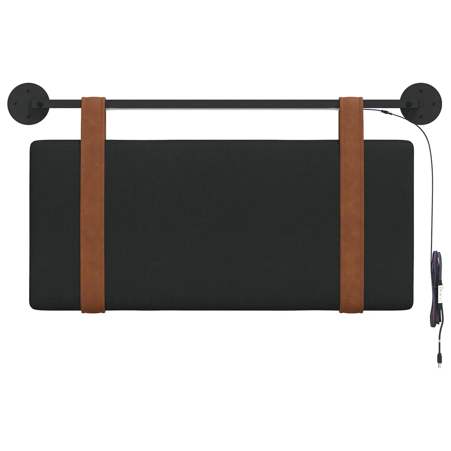 Tête de lit suspendue Avec lumière LED Noir PU antique - 6
