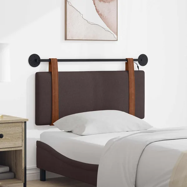 Tête de lit suspendue Avec lumière LED Marron foncé PU antique