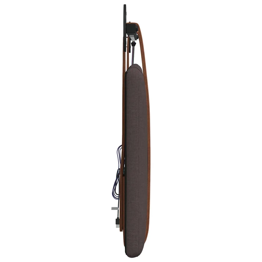 Tête de lit suspendue Avec lumière LED Marron foncé PU antique - 7