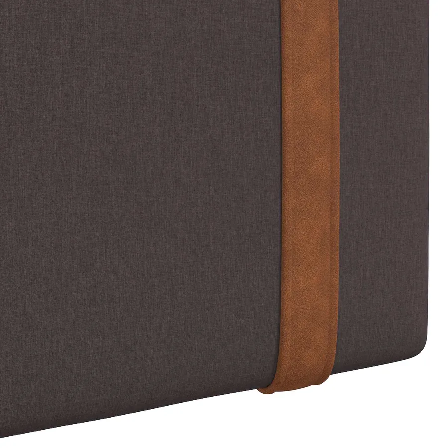 Tête de lit suspendue Avec lumière LED Marron foncé PU antique - 9