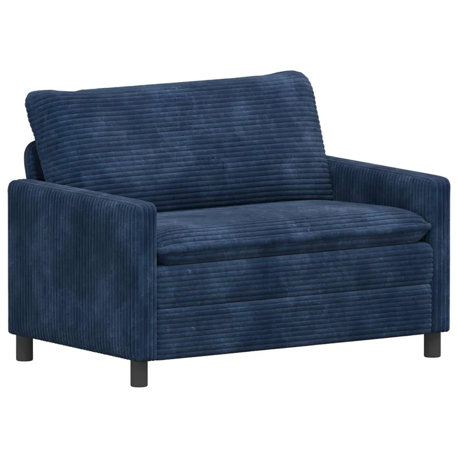 Ensemble de Canapés 2 pcs Bleu marine Polyester - 4