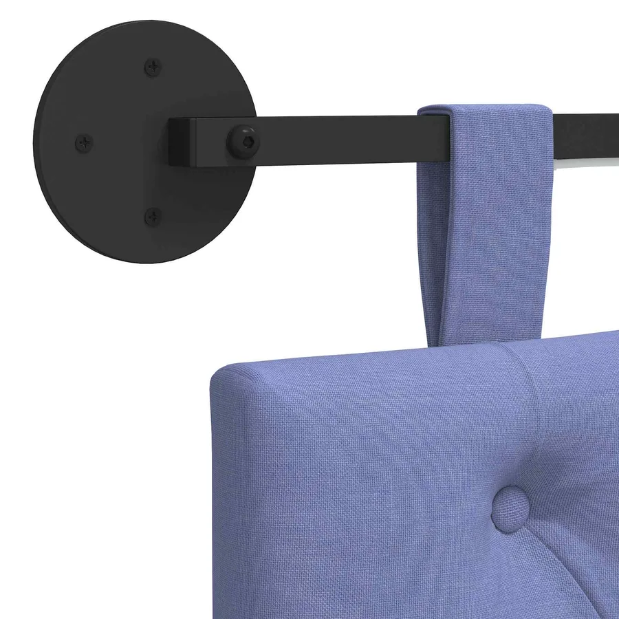 Tête de lit suspendue Avec lumière LED Bleu denim Tissu - 8