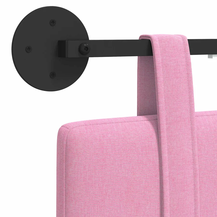 Tête de lit suspendue Avec lumière LED Rose Tissu - 10