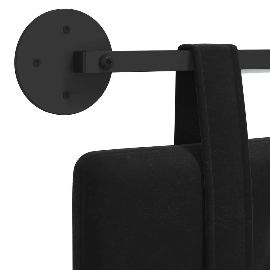Tête de lit suspendue Avec lumière LED Noir Velours - 10