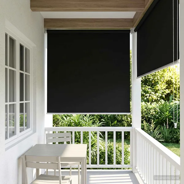 Store roulant extérieur protection UV Noir 65 x 230 cm (L x H)