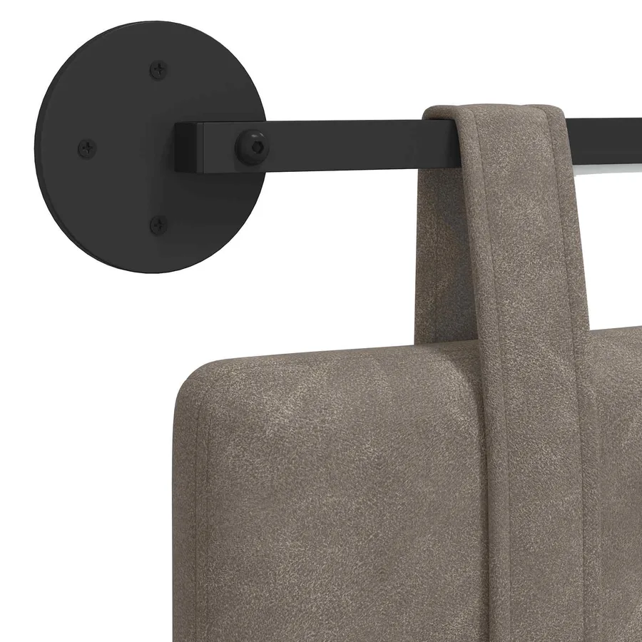 Tête de lit suspendue Avec lumière LED Gris PU antique - 8