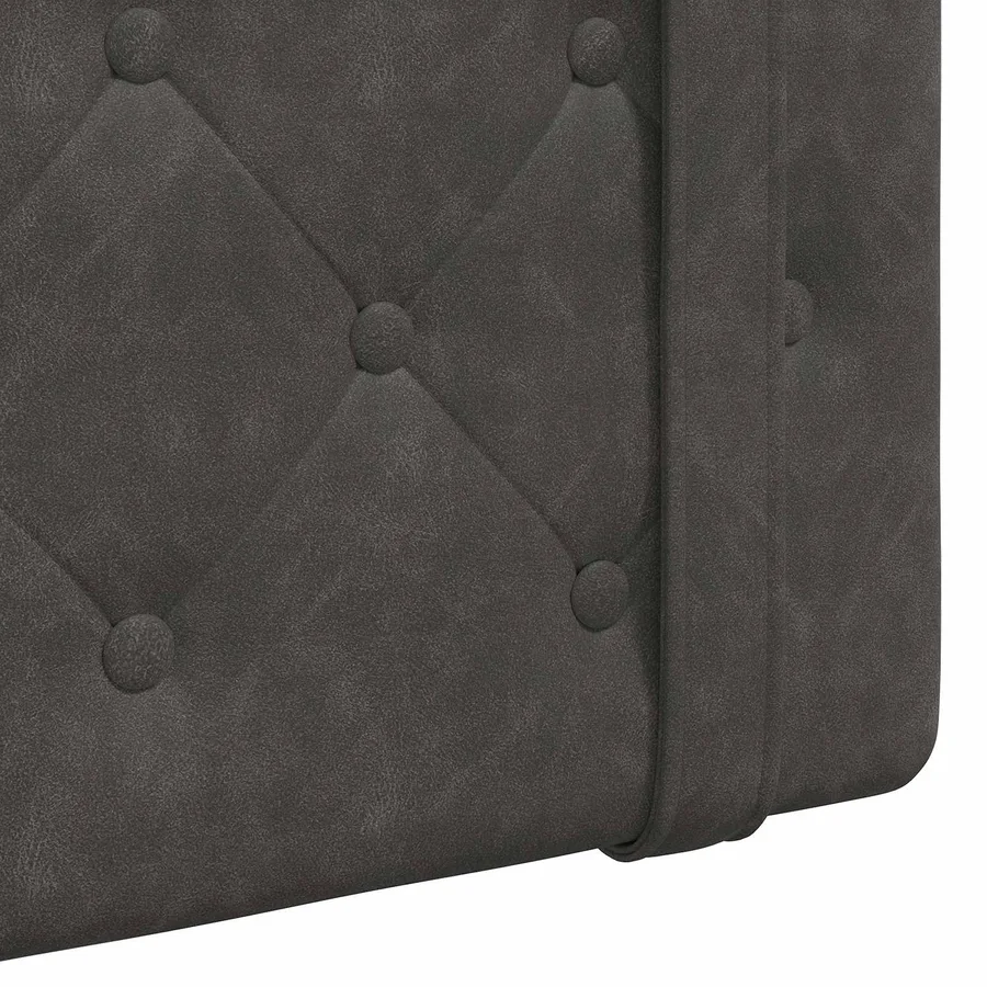 Tête de lit suspendue Avec lumière LED Noir PU antique - 9