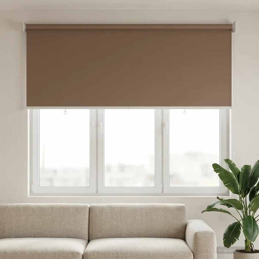 Store roulant extérieur protection UV Taupe Polyester - 3