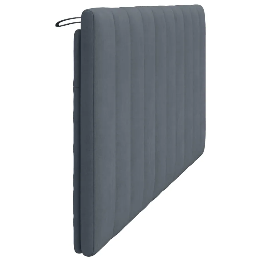 Coussin de tête de lit Hanko gris foncé 183 cm velours - 6