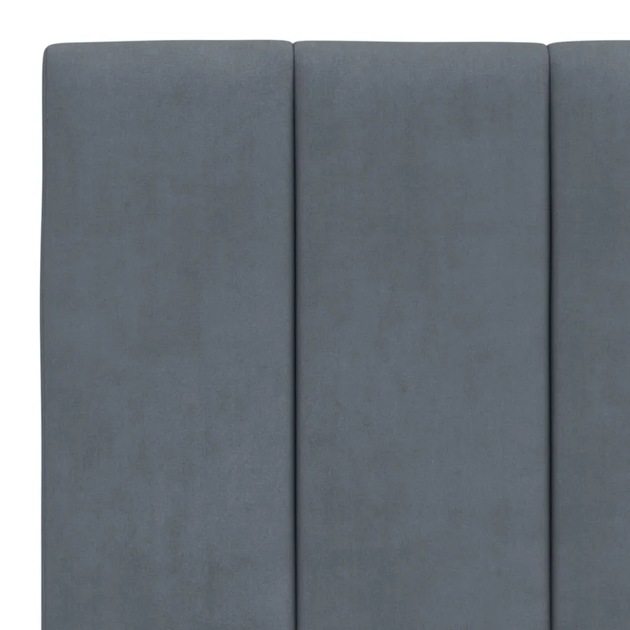 Coussin de tête de lit Hanko gris foncé 183 cm velours - 8