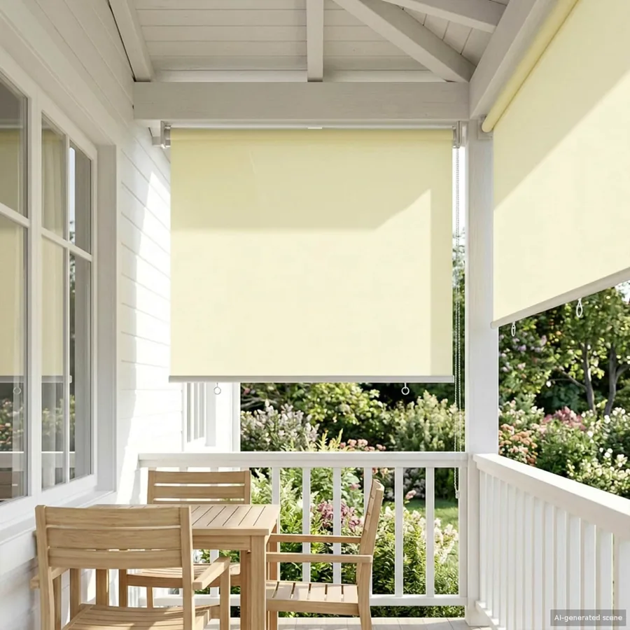 Store roulant extérieur protection UV Crème 65 x 140 cm (L x H)