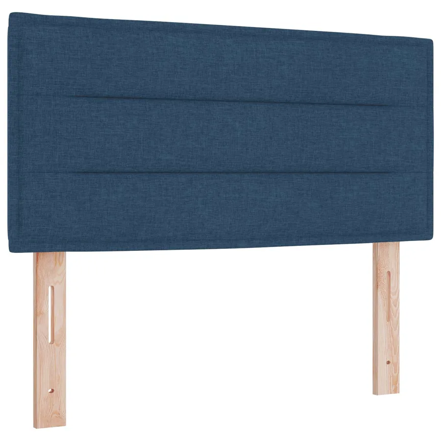 Lit boxspring avec matelas Bleu 90 x 190 cm Tissu - 3