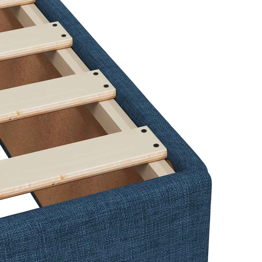 Lit boxspring avec matelas Bleu 90 x 190 cm Tissu - 9