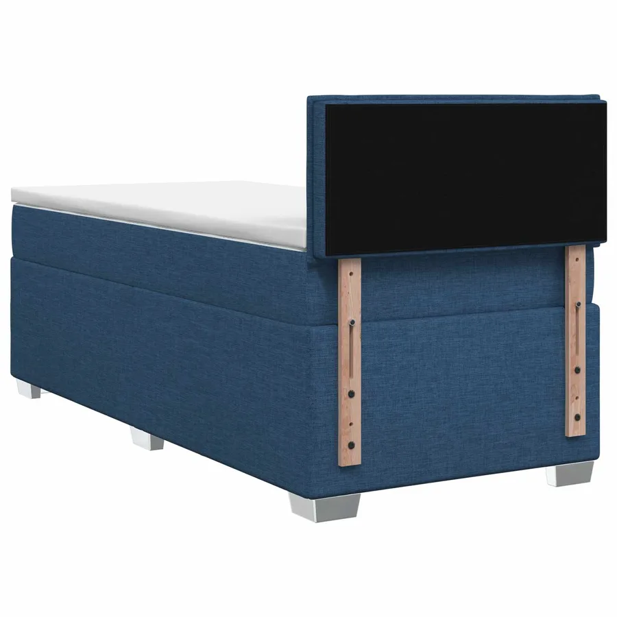 Lit boxspring avec matelas Bleu 90 x 190 cm Tissu - 7