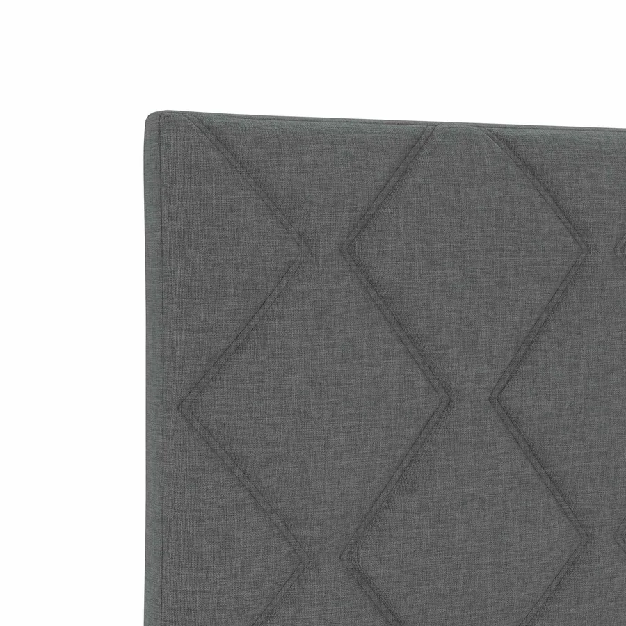 Lit boxspring avec matelas Gris foncé 100 x 200 cm Tissu - 8