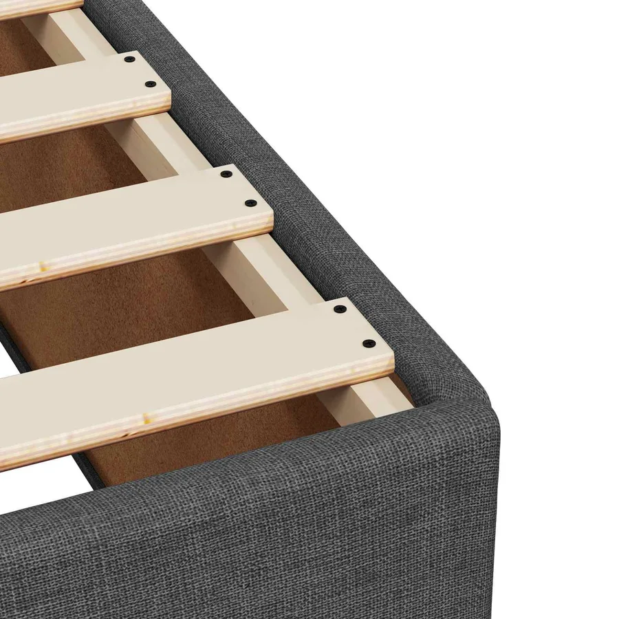 Lit boxspring avec matelas Gris foncé 100 x 200 cm Tissu - 9