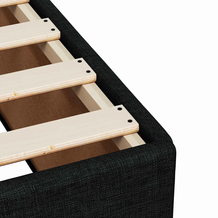 Lit boxspring avec matelas Noir 120 x 190 cm Tissu - 9