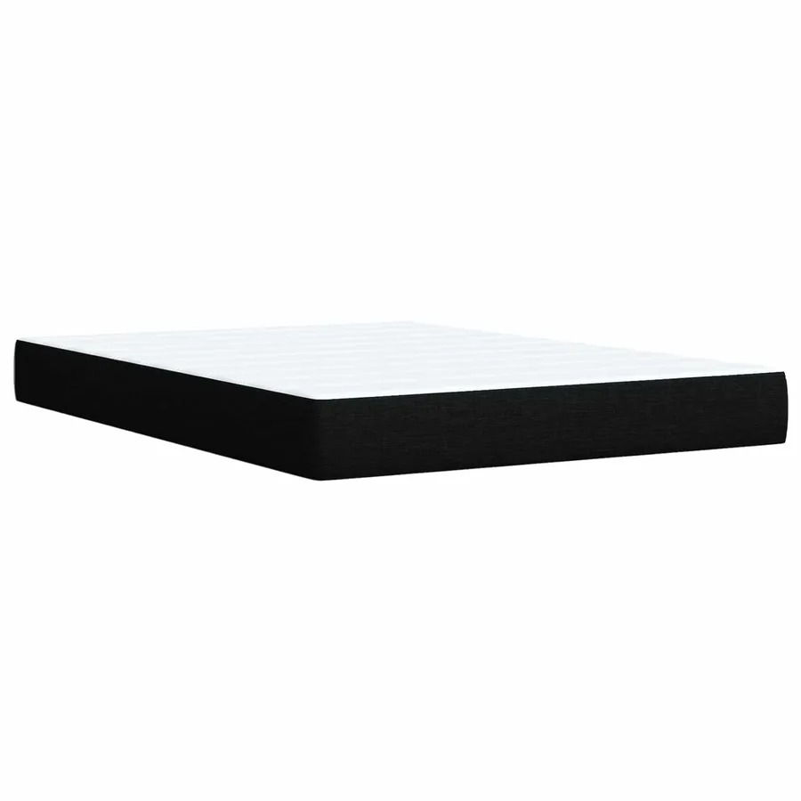 Lit boxspring avec matelas Noir 140 x 190 cm Tissu - 5