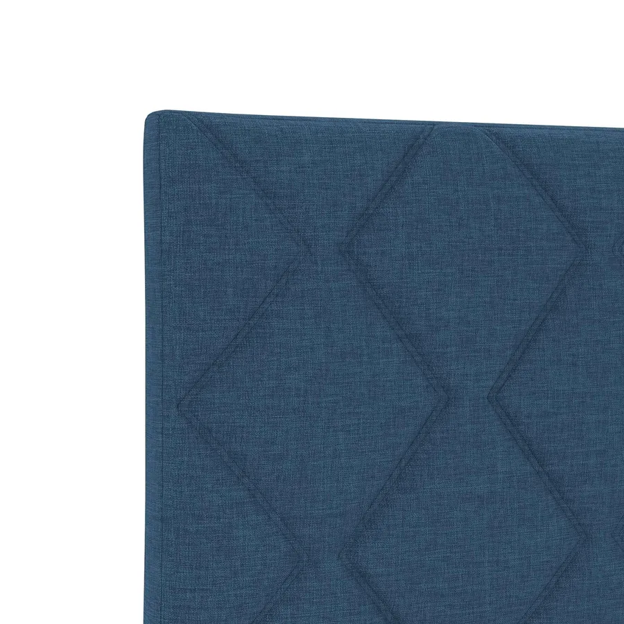 Lit boxspring avec matelas Bleu 200 x 200 cm Tissu - 8