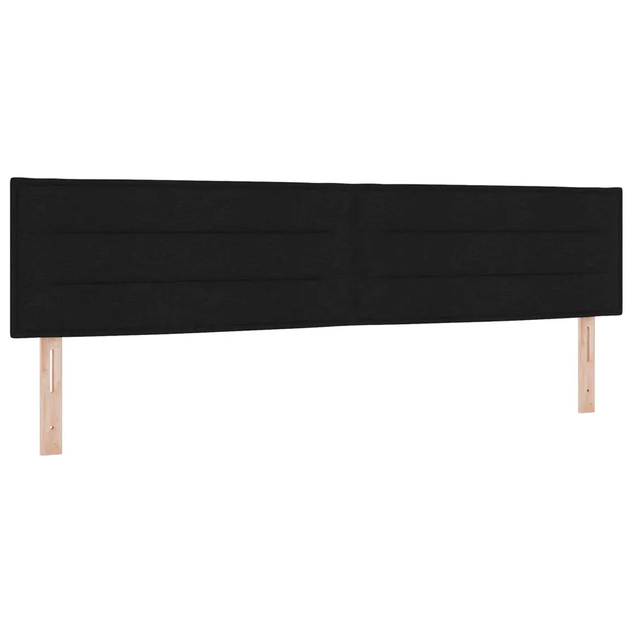 Lit ottoman avec matelas Noir 200 x 200 cm Tissu - 3