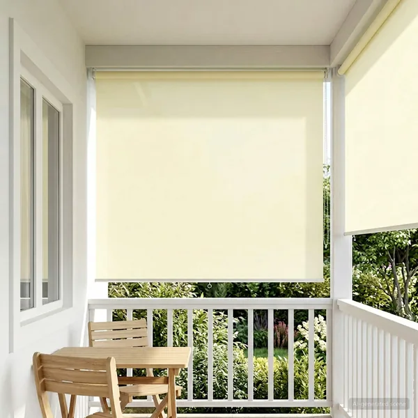Store roulant extérieur protection UV Crème Polyester