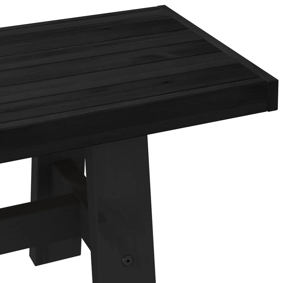 Banc de salle à manger NOAIN 180 x 41 x 45 cm Pin massif Noir - 7