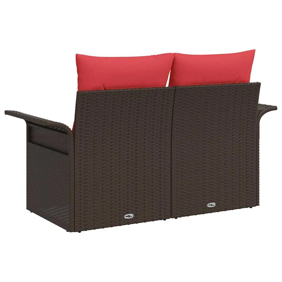 Canapé de jardin avec coussin 141 x 62 x 69 cm polyrotin - 2