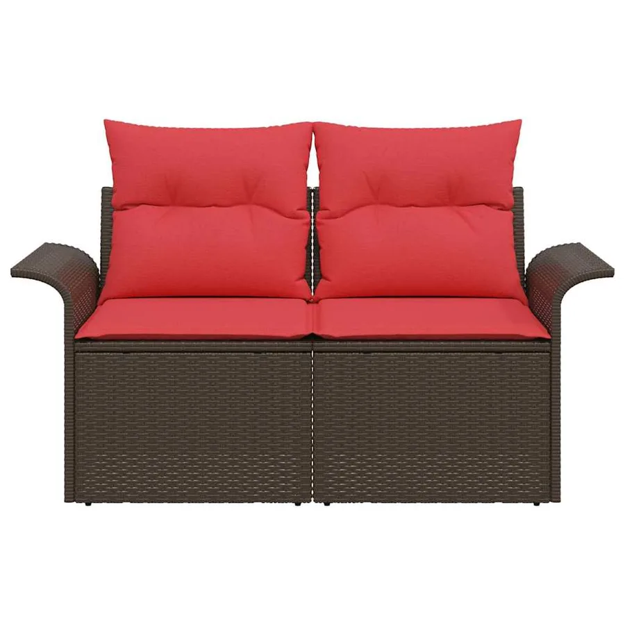 Canapé de jardin avec coussin 141 x 62 x 69 cm polyrotin - 3