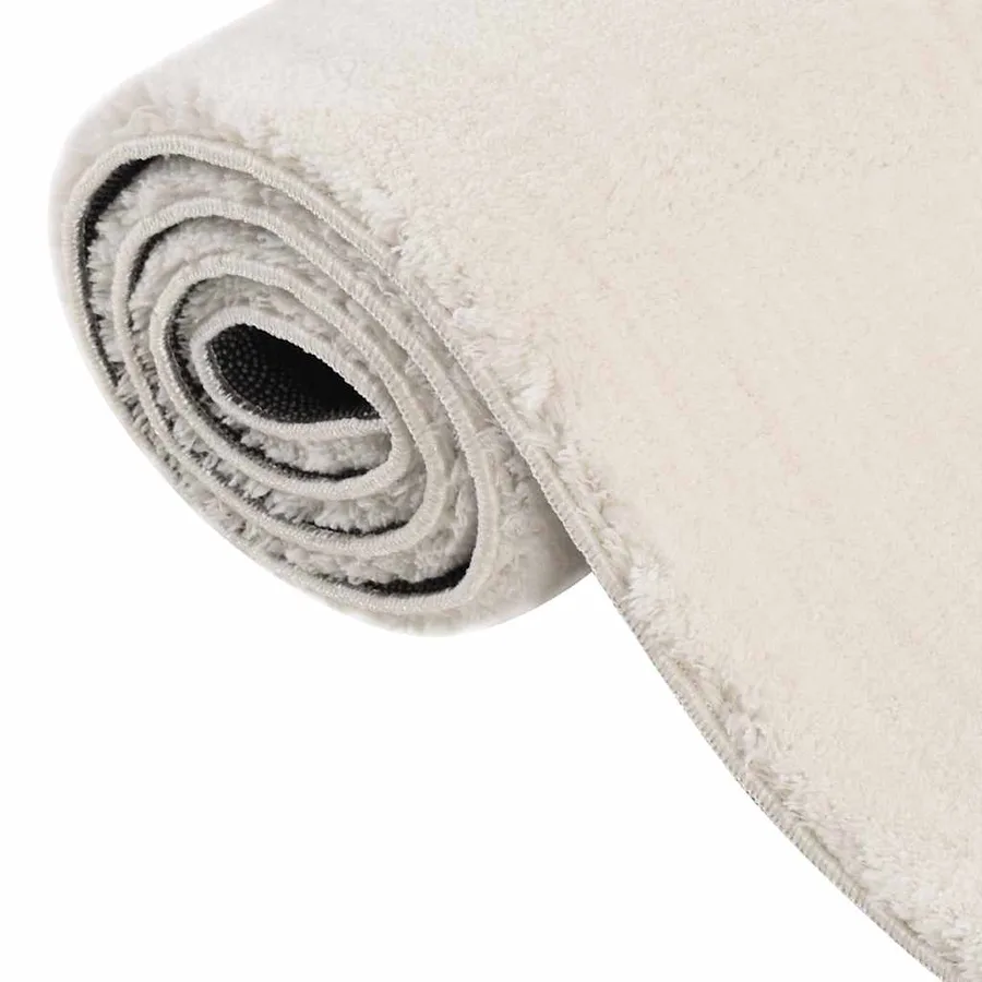 Tapis shaggy blanc crème 240x340 cm polyester - 6