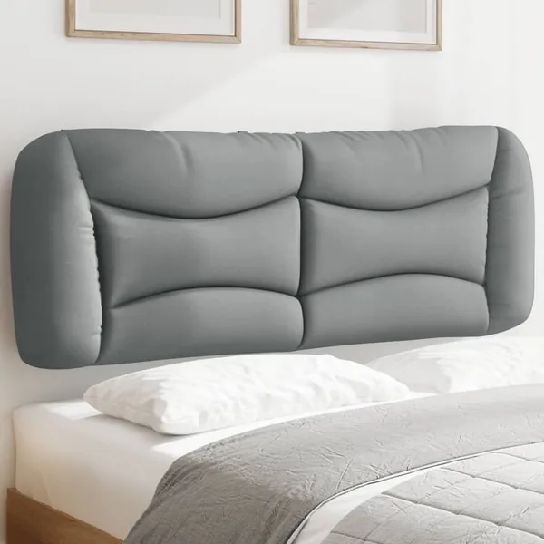Coussin de tête de lit Hvar gris clair 137 cm tissu