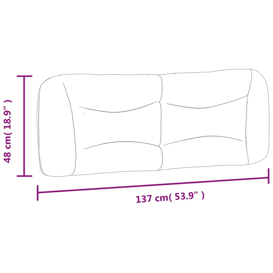 Coussin de tête de lit Hvar gris clair 137 cm tissu - 10