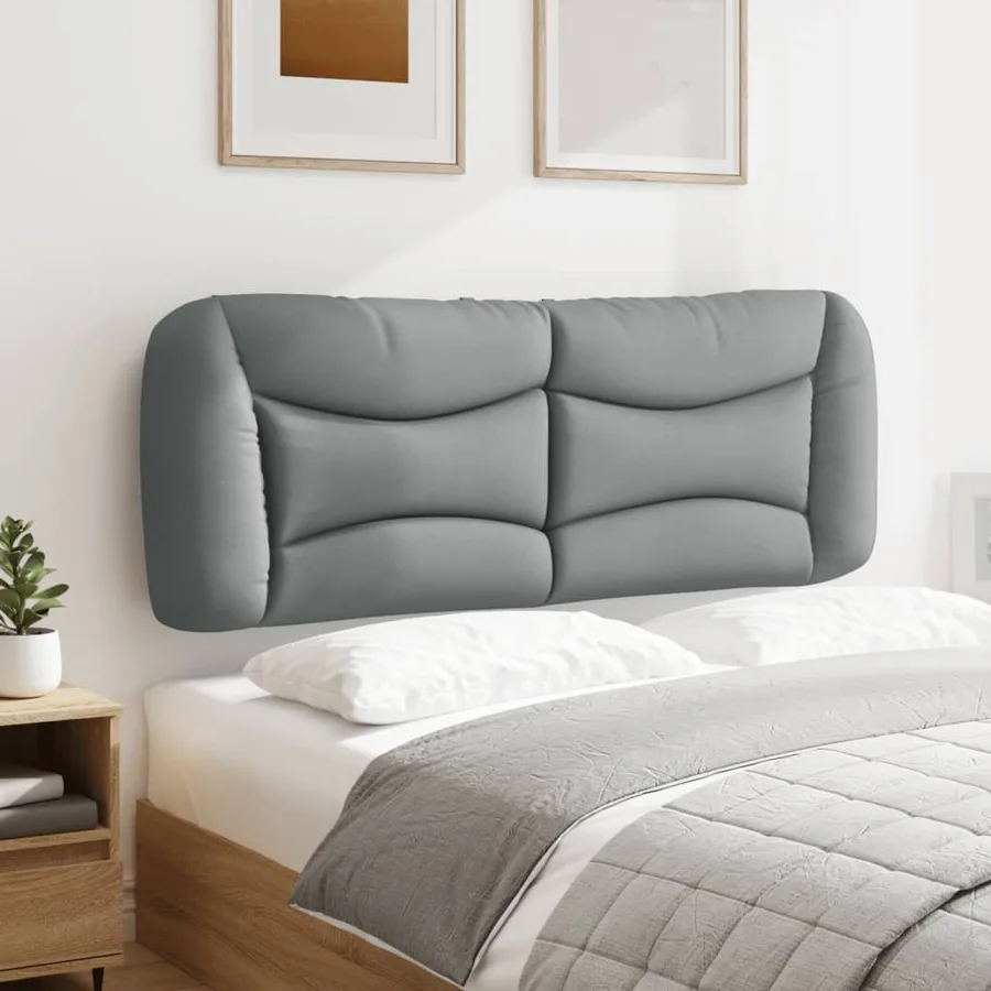 Coussin de tête de lit Hvar gris clair 137 cm tissu - 3
