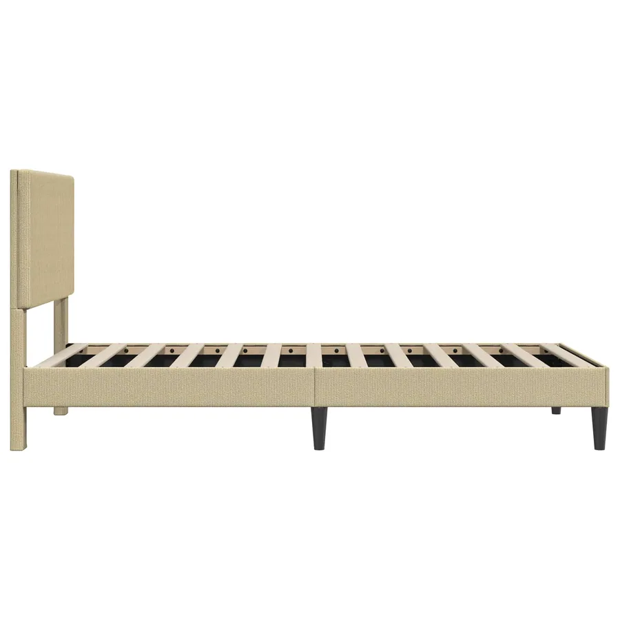 Cadre de lit avec tête de lit Gris Vert Clair 90 x 190 cm - 5