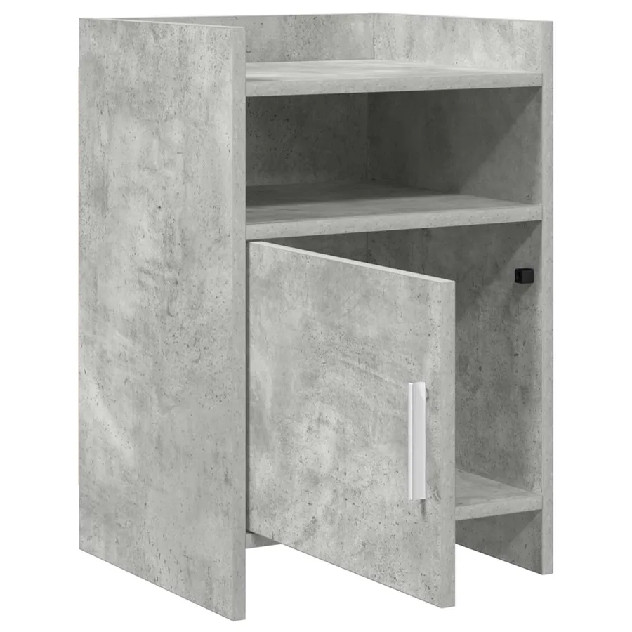 Tables de chevet 2 pcs Gris béton 40 x 36 x 60 cm - 3