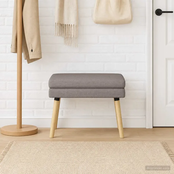 Banc à double couche Taupe 60 x 40 x 46 cm Tissu
