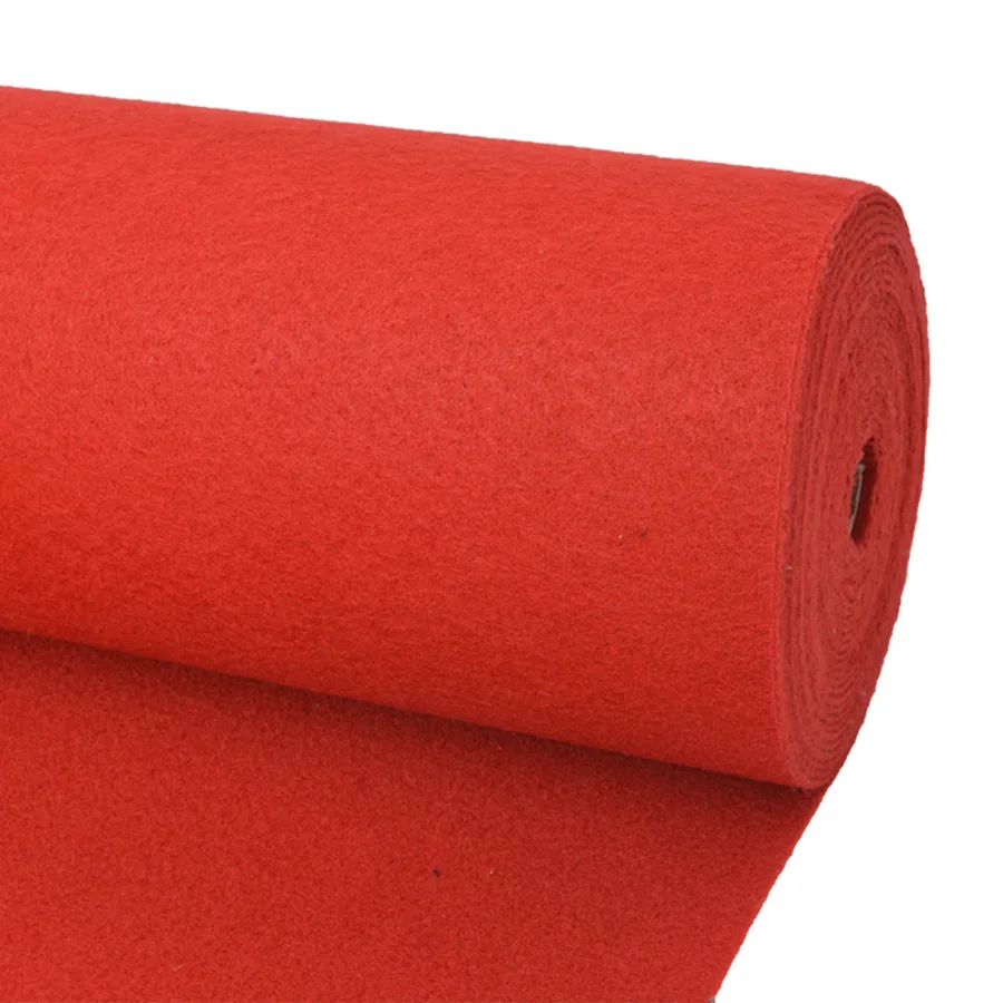 Tapis Uni Rouge 1 x 24 m Tissu - 2