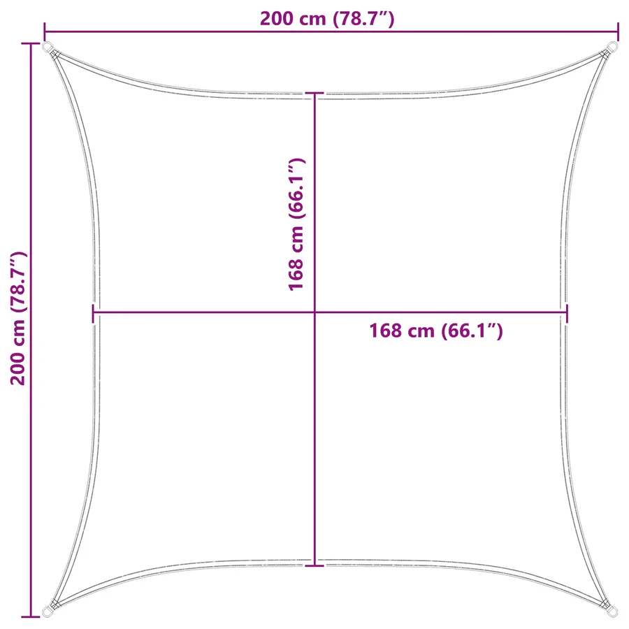 Voile d'ombre Bleu et Blanc 2 x 2 m 100 % polyester Oxford - 10