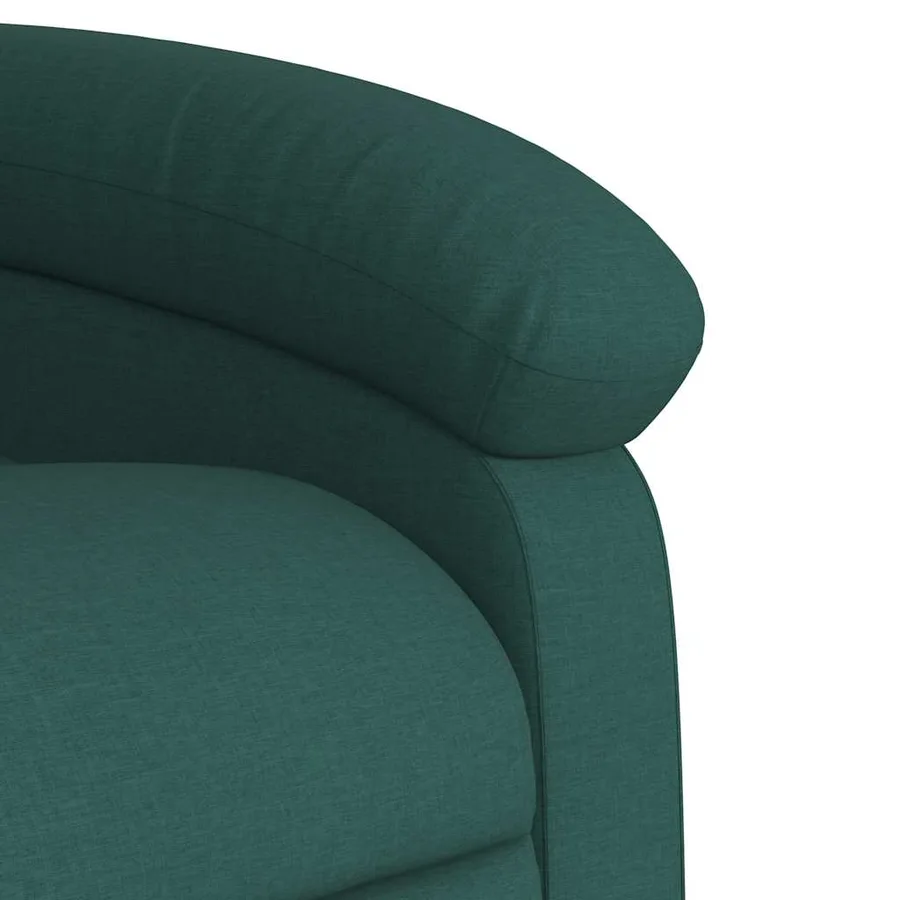 Fauteuil de massage inclinable électrique Vert foncé Tissu - 11