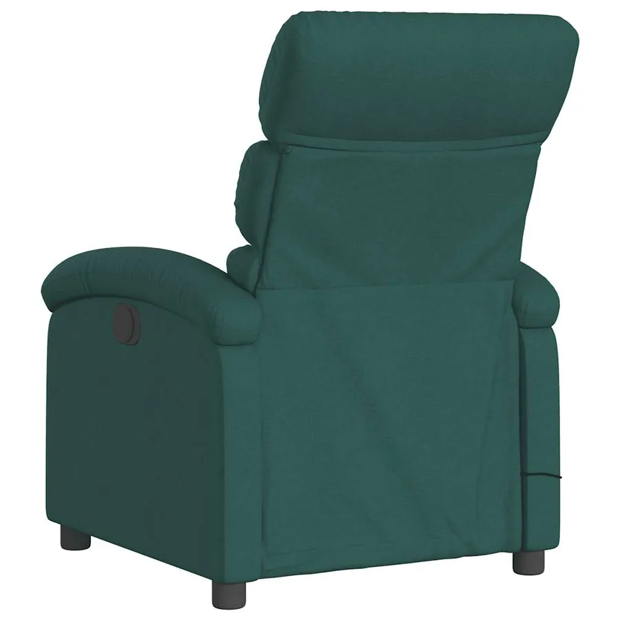Fauteuil de massage inclinable électrique Vert foncé Tissu - 5