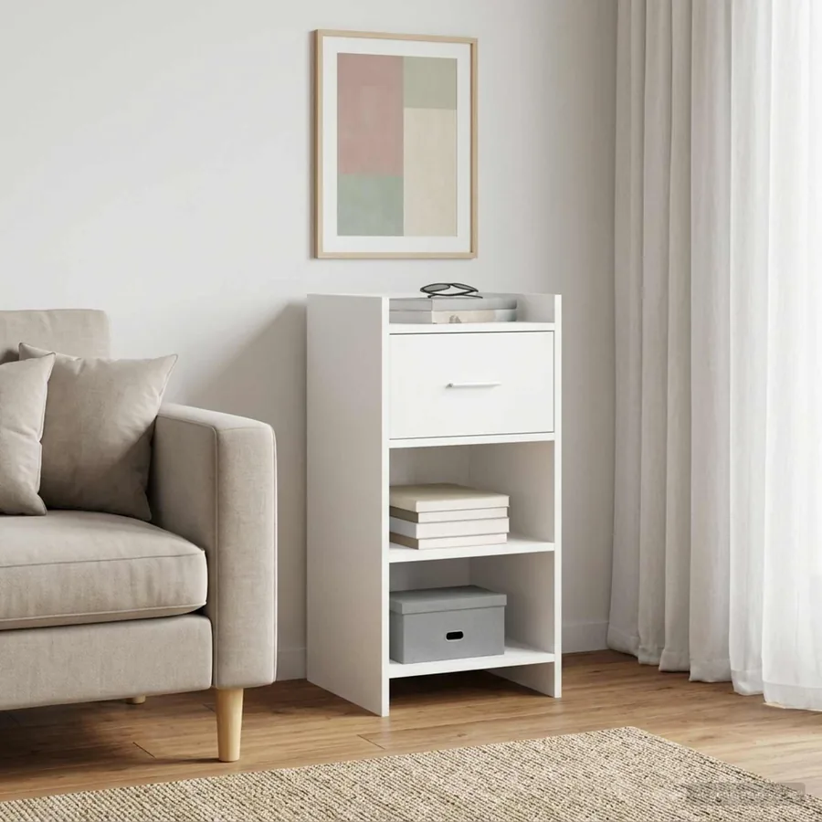 Buffet Blanc 40 x 36 x 80 cm Bois d'ingénierie