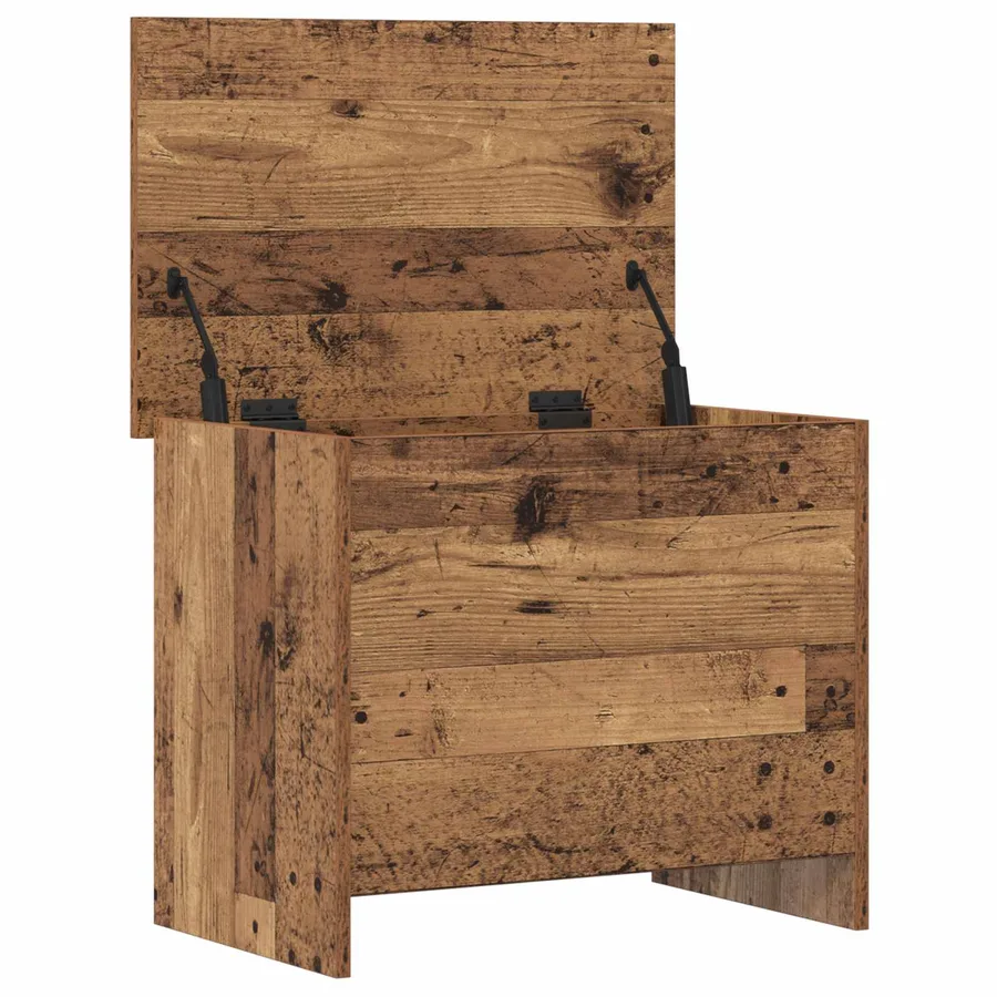 Coffre de rangement avec stockage Bois ancien 60 x 40 x 50 cm - 5